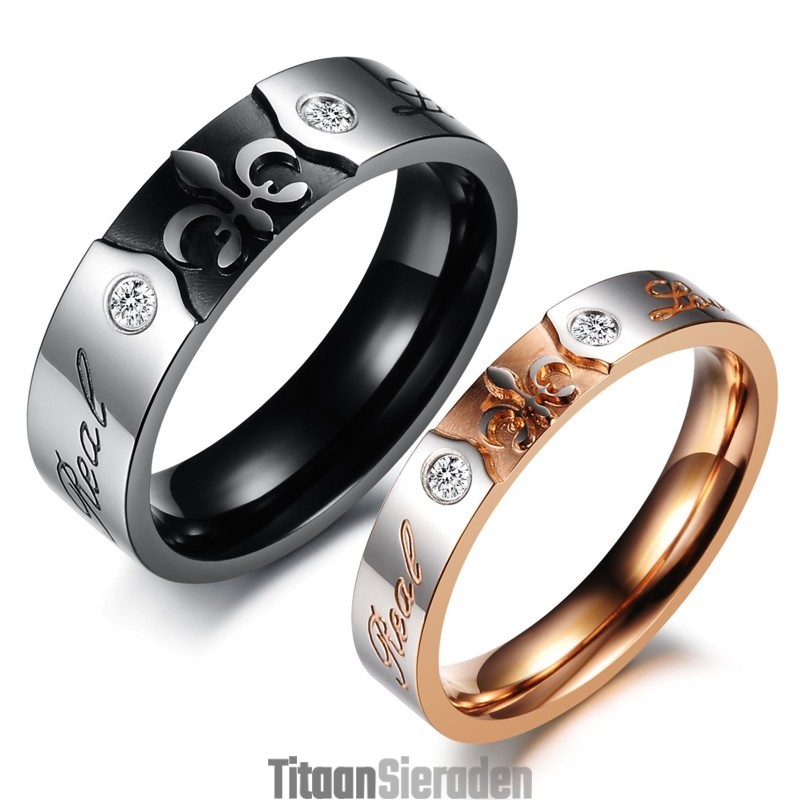 Betrouwbare Kwaliteit Decoratieve Titanium Ring Voor Geliefden