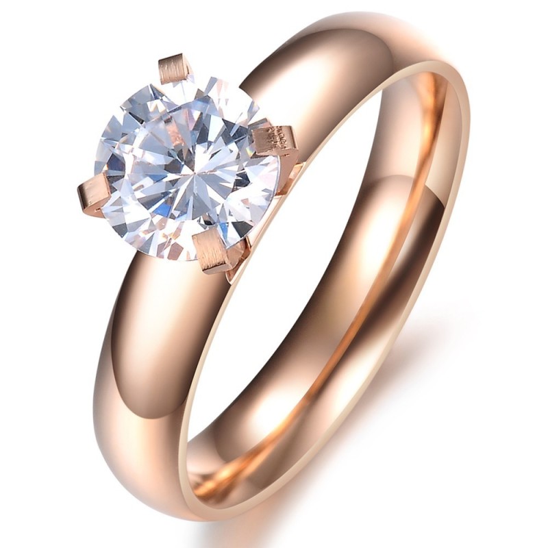 Breed Scala Aan Vrouwelijke Titanium Ringen Met Strass Breed Scala Aan Vrouwelijke Titanium Ringen Met Strass