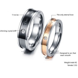 Kwaliteit En Kwantiteit Gegarandeerde Titanium Ring Voor Geliefden