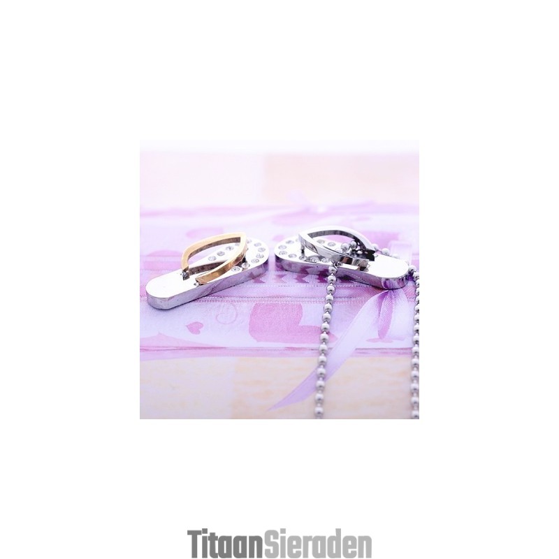 Mode Sweetheart Cadeau Flip-Flops Titanium Kettingen Hangers Mode Sweetheart Cadeau Flip-Flops Titanium Kettingen Hangers
