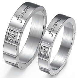 Kwaliteit En Kwantiteit Gegarandeerde Titanium Ring Voor Geliefden Met Diamant