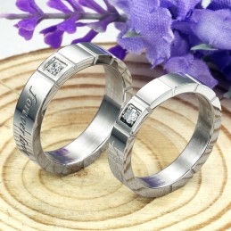 Kwaliteit En Kwantiteit Gegarandeerde Titanium Ring Voor Geliefden Met Diamant