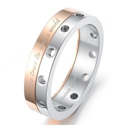 Stabiele Kwaliteitstitanium Ring Voor Geliefden