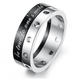 Stabiele Kwaliteitstitanium Ring Voor Geliefden