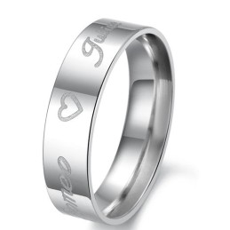 Betrouwbare Prestaties Sweetheart Titanium Ring Voor Geliefden