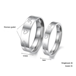 Betrouwbare Prestaties Sweetheart Titanium Ring Voor Geliefden