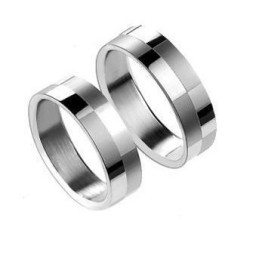 Kwaliteit En Kwantiteit Gegarandeerde Raster Titanium Ring Voor Geliefden