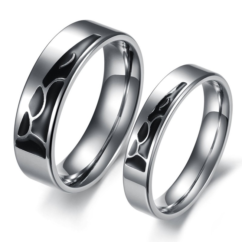 Stabiele Kwaliteitstitanium Ring Voor Geliefden