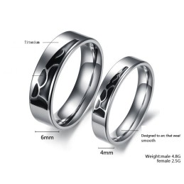 Stabiele Kwaliteitstitanium Ring Voor Geliefden