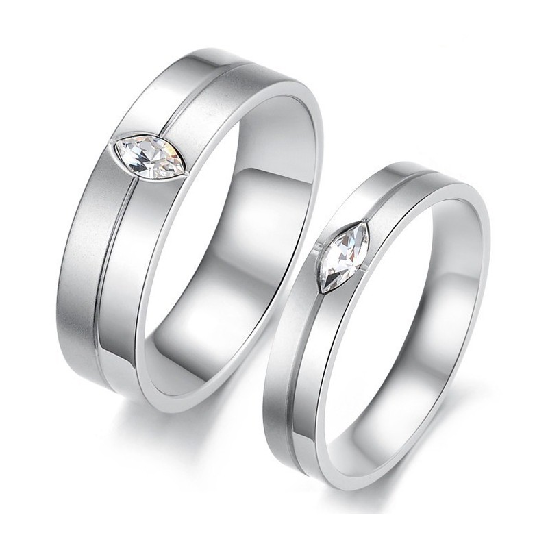 Hoogwaardige Titanium Ring Voor Geliefden Met Strass Hoogwaardige Titanium Ring Voor Geliefden Met Strass
