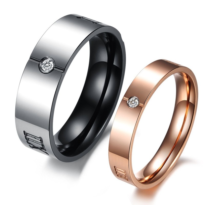 Betrouwbare Titanium Ring Met Romeinse Cijfers Voor Geliefden Betrouwbare Titanium Ring Met Romeinse Cijfers Voor Geliefden