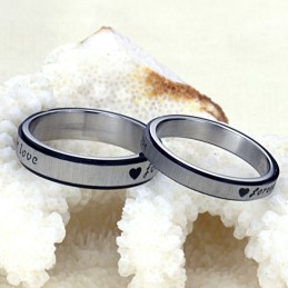 De Koning Van De Hoeveelheid Eindeloze Liefde Titanium Ring Voor Geliefden
