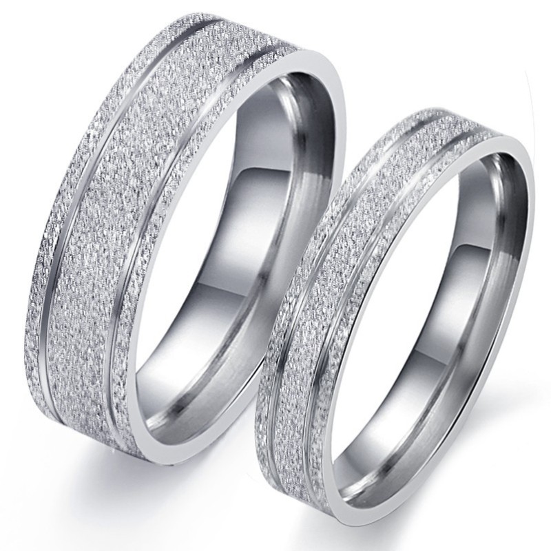Duurzame Parelzand Titanium Ring Voor Geliefden Duurzame Parelzand Titanium Ring Voor Geliefden