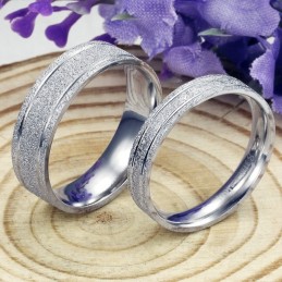 Duurzame Parelzand Titanium Ring Voor Geliefden