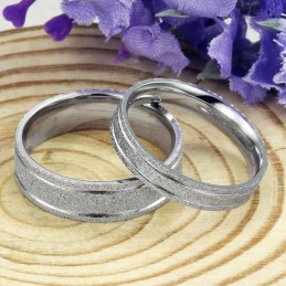 Duurzame Parelzand Titanium Ring Voor Geliefden