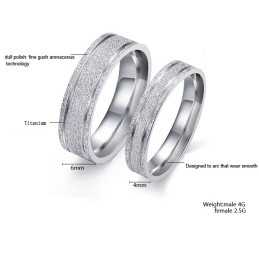 Duurzame Parelzand Titanium Ring Voor Geliefden
