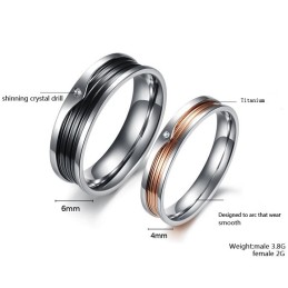 Hoogwaardige, Bondige Titanium Ring Voor Geliefden