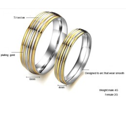 Gouden Titanium Ring Van Superieure Kwaliteit Voor Geliefden