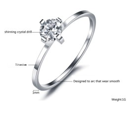 Betrouwbare Titanium Ring Voor Geliefden Met Strass