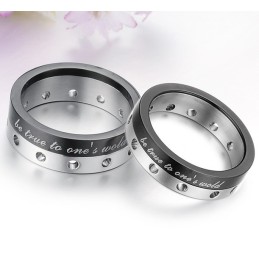 Compleet In Specificaties Zwarte Titanium Ring Voor Geliefden