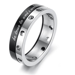 Compleet In Specificaties Zwarte Titanium Ring Voor Geliefden