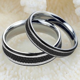 Kwaliteit En Kwantiteit Gegarandeerde Zwarte Titanium Ring Voor Geliefden