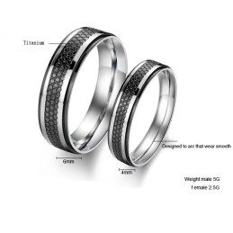 Kwaliteit En Kwantiteit Gegarandeerde Zwarte Titanium Ring Voor Geliefden