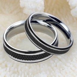 De King Of Quantity Zwarte Titanium Ring Voor Geliefden