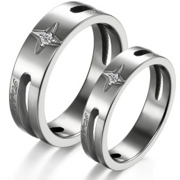 Stabiele Kwaliteit Ster Titanium Ring Voor Geliefden