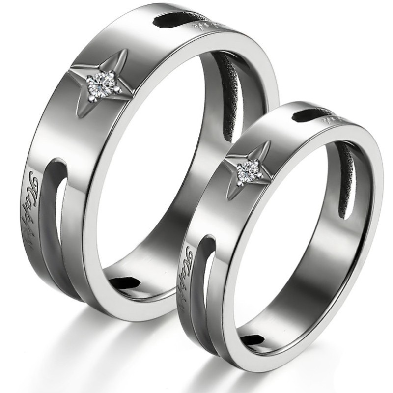 Stabiele Kwaliteit Ster Titanium Ring Voor Geliefden Stabiele Kwaliteit Ster Titanium Ring Voor Geliefden