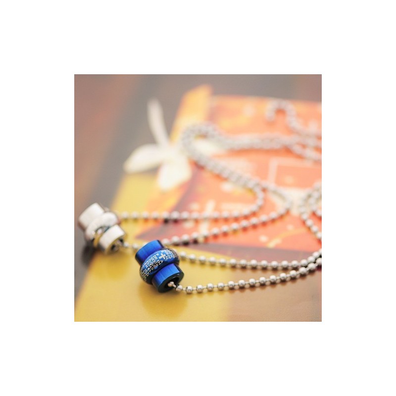Klassieke Blauwe Titanium Bijbelketting En Hanger (Één Paar) Klassieke Blauwe Titanium Bijbelketting En Hanger (Één Paar)