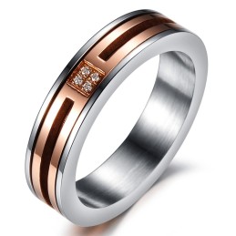 Compleet In Specificaties Wielvormige Titanium Ring Voor Geliefden