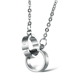 Compleet In Specificaties Vrouwelijke Fase Ring Titanium Ketting