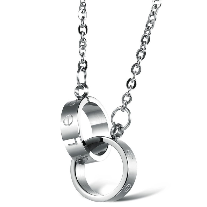Compleet In Specificaties Vrouwelijke Fase Ring Titanium Ketting