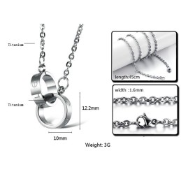 Compleet In Specificaties Vrouwelijke Fase Ring Titanium Ketting