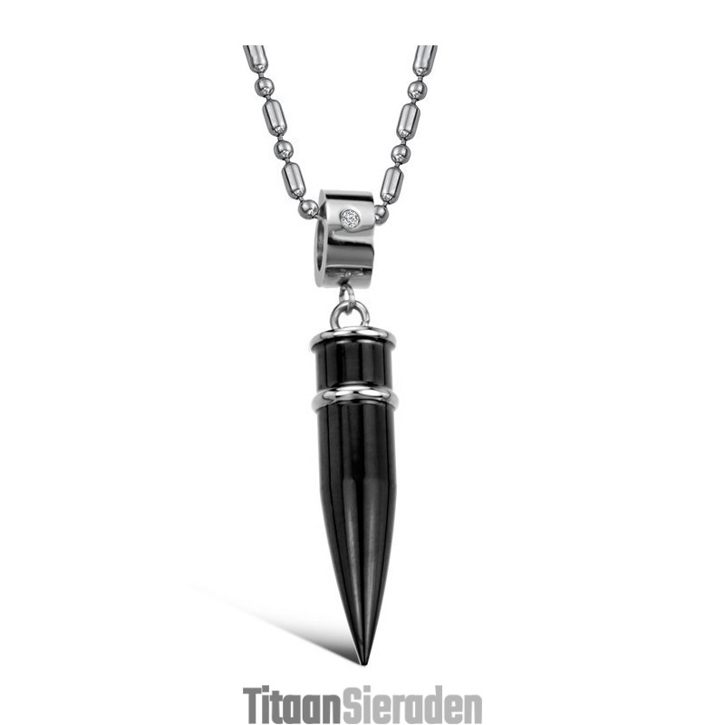 Superieure Kwaliteit Zwarte Titanium Ketting