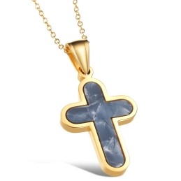 Gebruiksvriendelijke Vrouwelijke Kruis Titanium Ketting