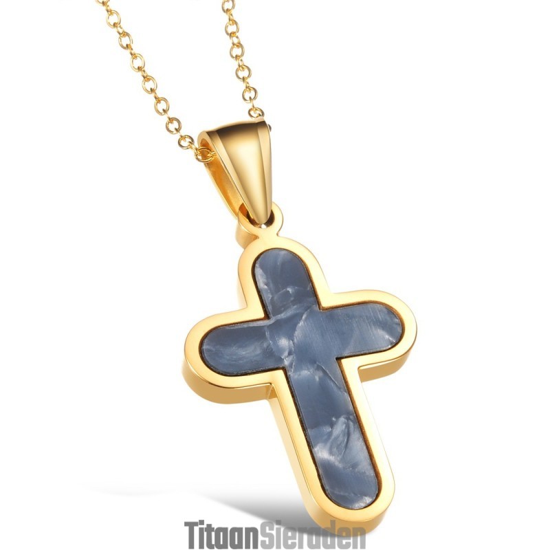 Gebruiksvriendelijke Vrouwelijke Kruis Titanium Ketting