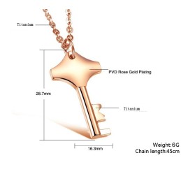 Betrouwbare Reputatie Vrouwelijke Sleutel Titanium Ketting