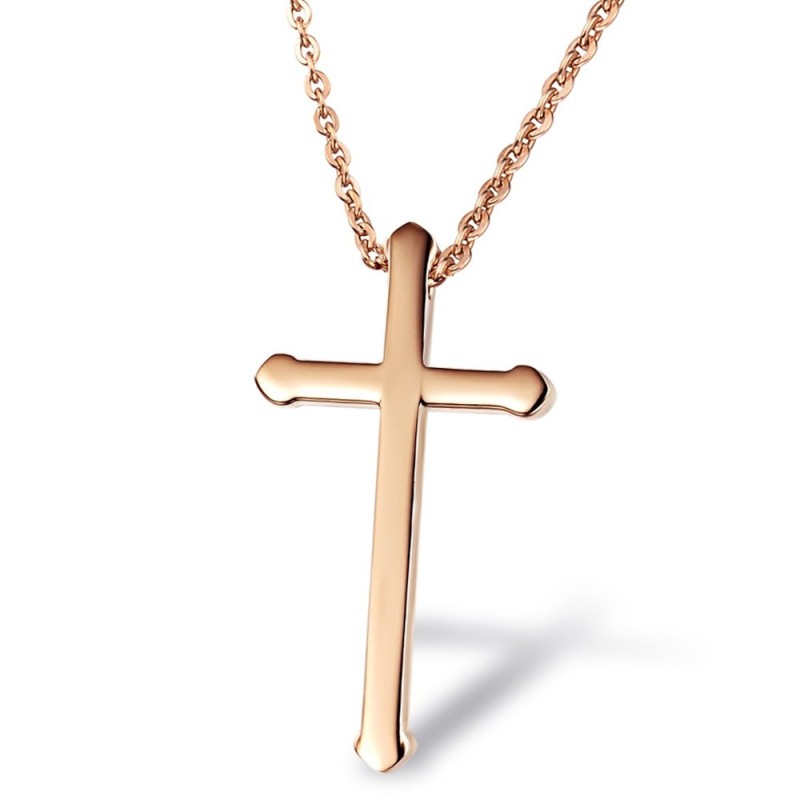 Stabiele Kwaliteit Vrouwelijke Kruis Titanium Ketting