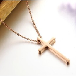 Stabiele Kwaliteit Vrouwelijke Kruis Titanium Ketting