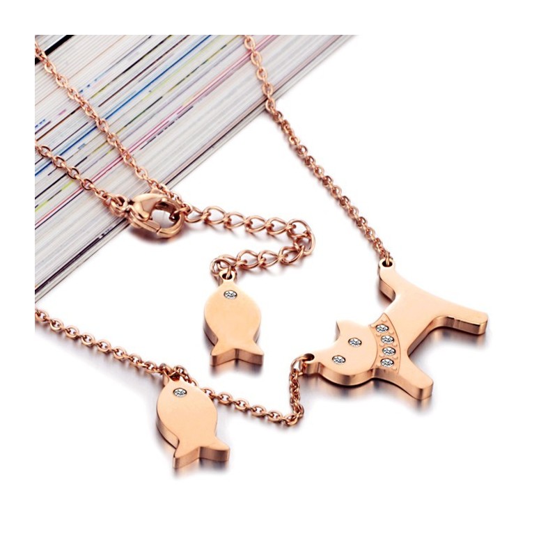 Goed Verkocht Over De Hele Wereld: Katten Eten Vis Titanium Ketting Goed Verkocht Over De Hele Wereld: Katten Eten Vis Titanium Ketting