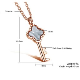 Compleet In Specificaties Vrouwelijke Sleutel Titanium Ketting