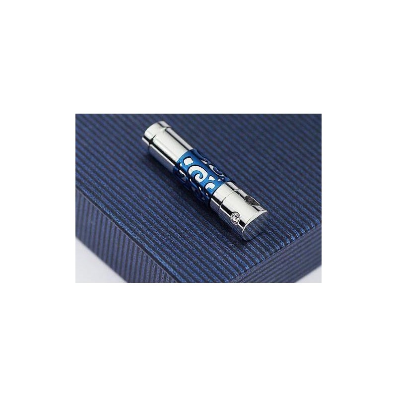 Mode Blauw En Wit Porseleinen Titanium Kettinghanger