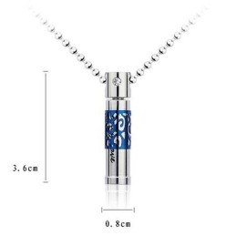 Mode Blauw En Wit Porseleinen Titanium Kettinghanger