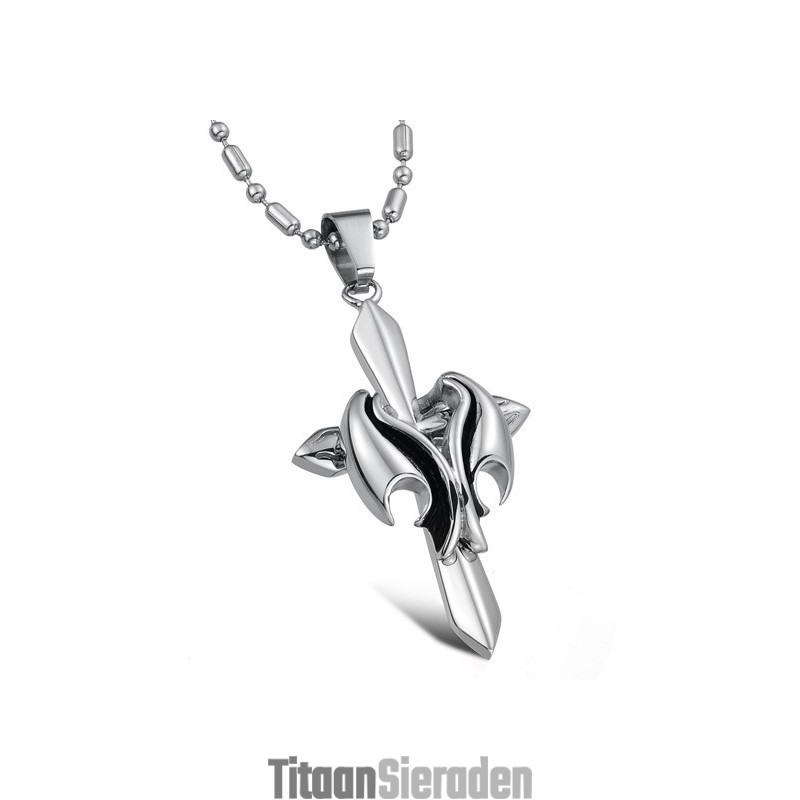 Stabiele Kwaliteit Mannelijke Kruis Titanium Ketting