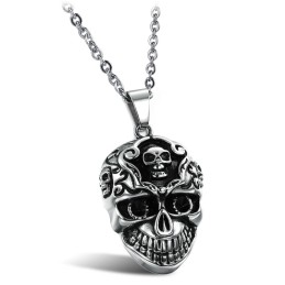 Titanium Ketting Met Schedel Van Superieure Kwaliteit Voor Mannen