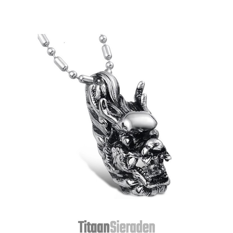 De Koningin Van De Kwaliteit Mannelijke Kirin Titanium Ketting De Koningin Van De Kwaliteit Mannelijke Kirin Titanium Ketting