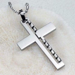 Kwaliteit En Kwantiteit Gegarandeerde Mannelijke Kruis Titanium Ketting