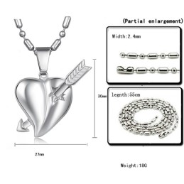 Goed Verkocht Over De Hele Wereld: Een Titanium Ketting Met Een Vrouwelijk Hartje